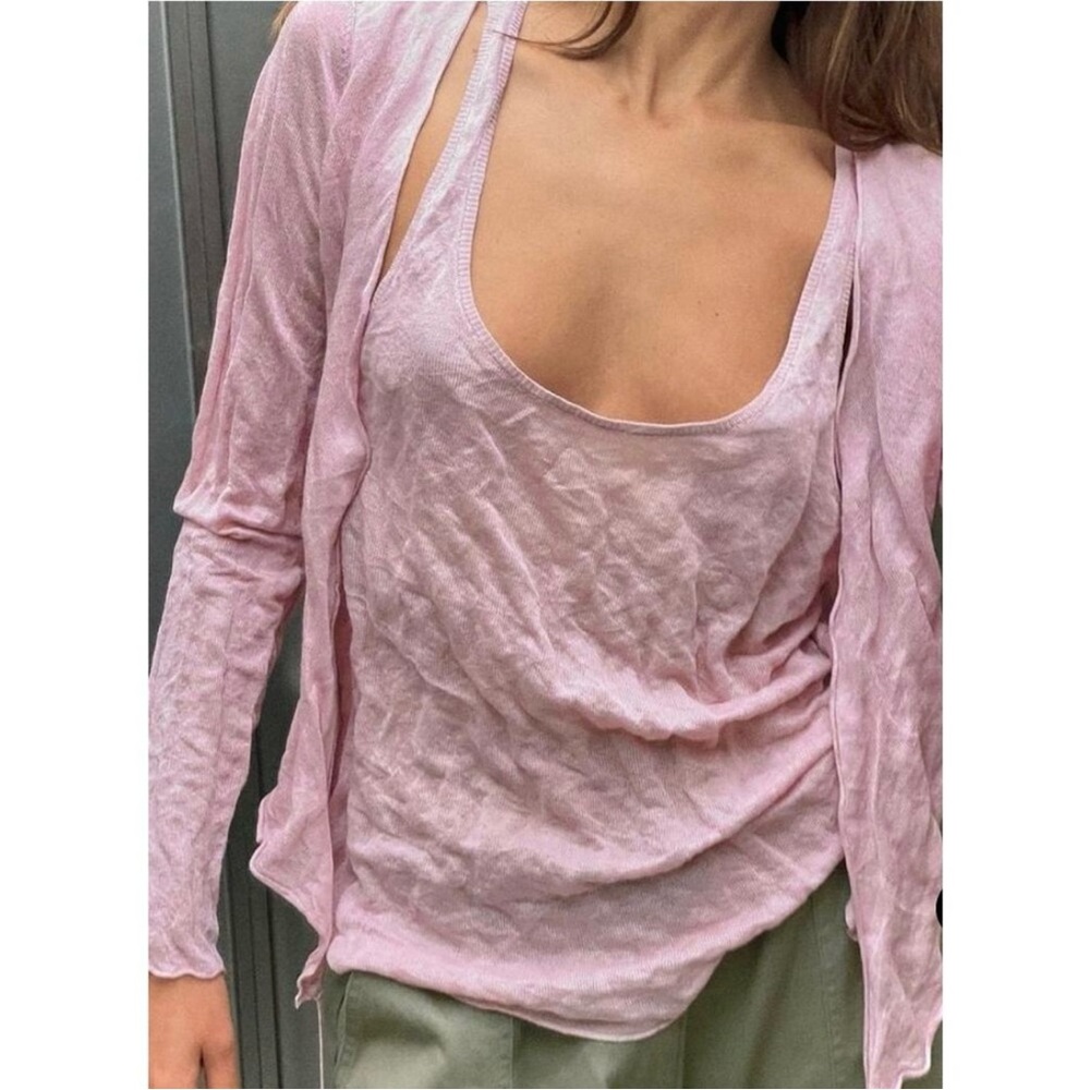 ZARA WRINKLE LOOK FINE KNIT TOP - Picture 6 of 14